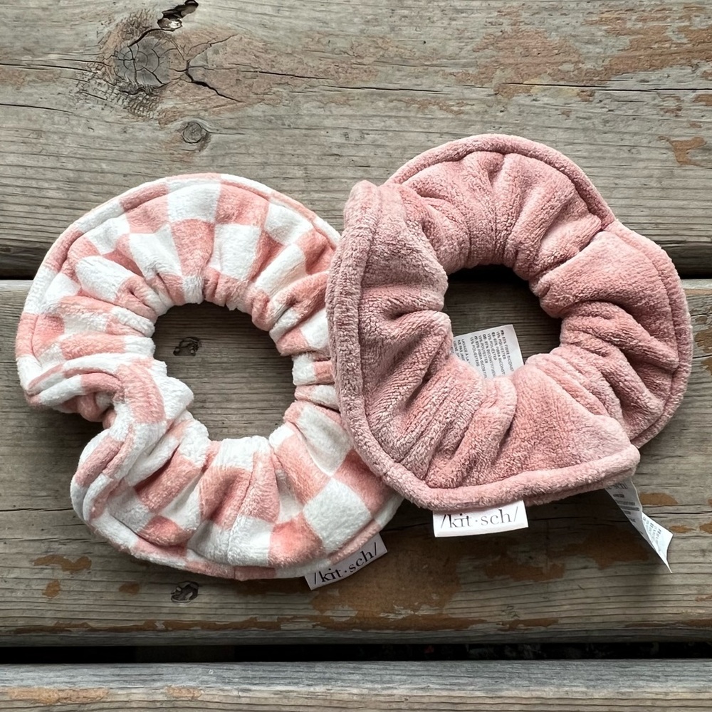 Kitsch Set of 2 Towel Scrunchies - Light Pink
